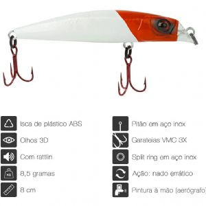 Isca Artificial Marine Sports Rei Do Rio 80 - 8cm / 8,5g Cor 14